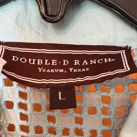 Double D Ranch Light Blue Eyelet Blouse - Picture 2 of 4